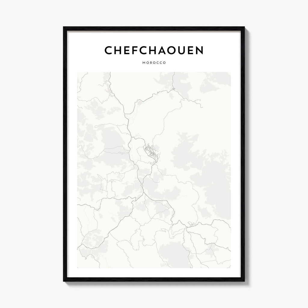 Chefchaouen Map Poster