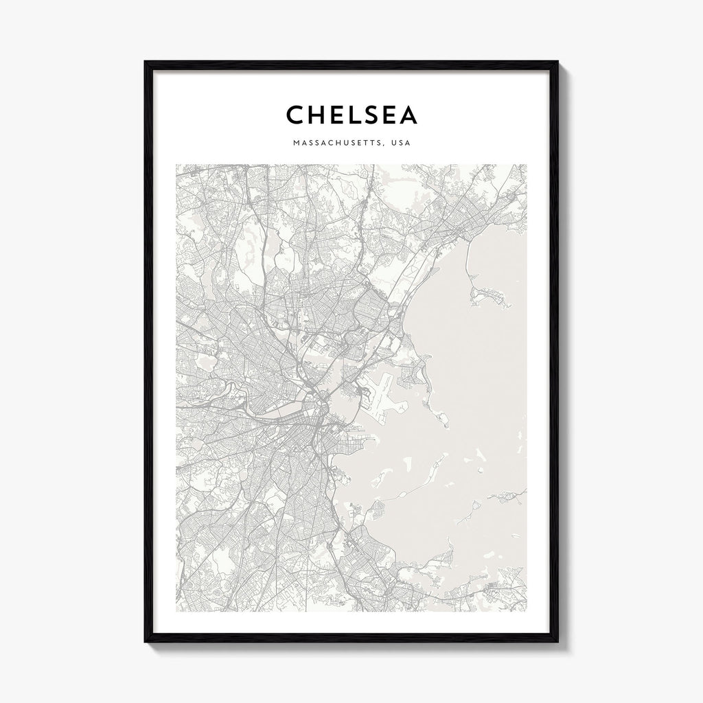 Chelsea Massachusetts Map Poster