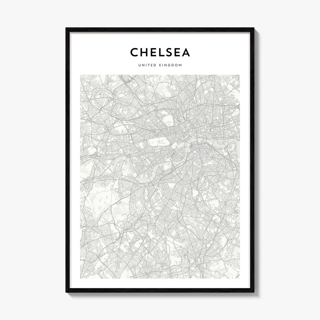 Chelsea United Kingdom Map Poster