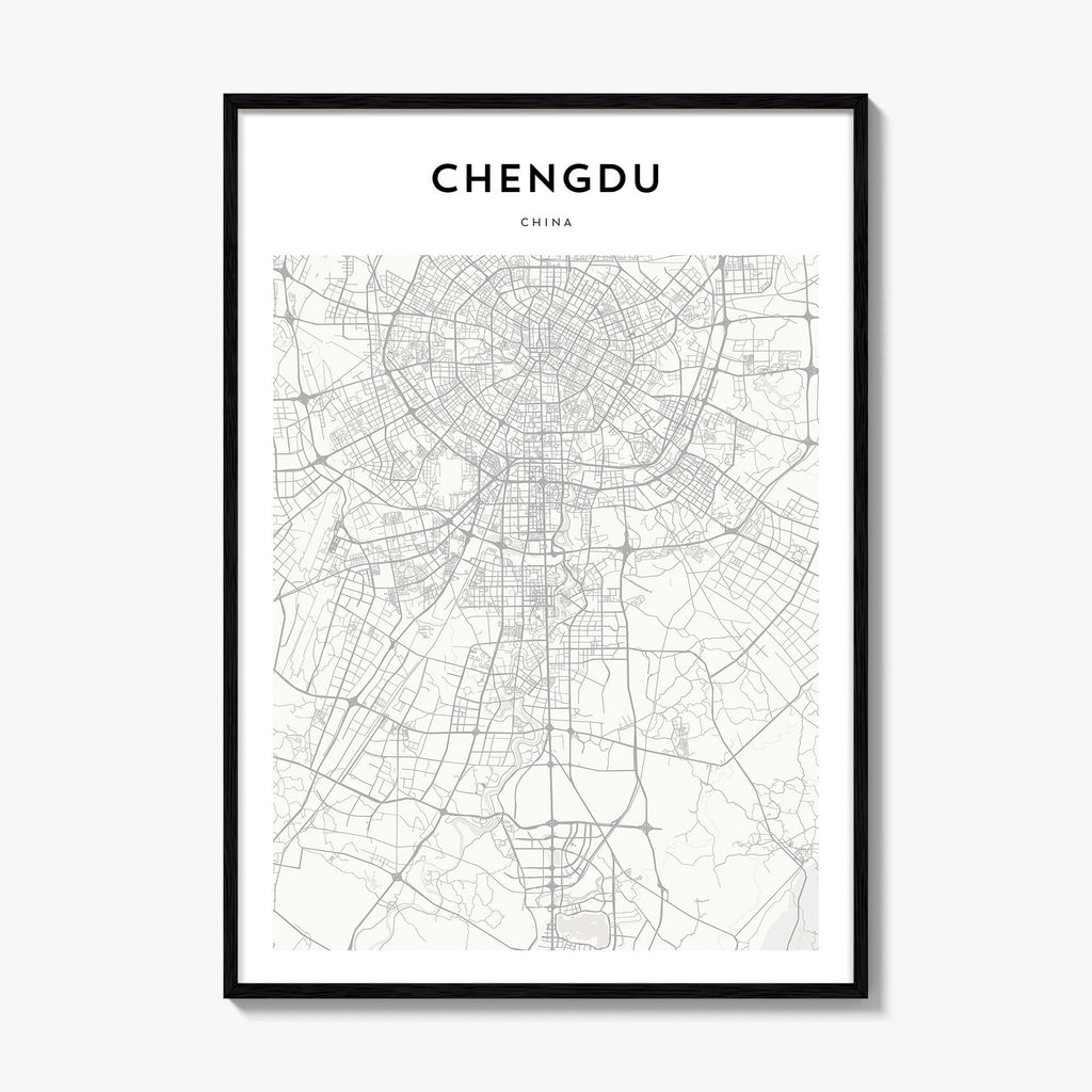 Chengdu Map Poster