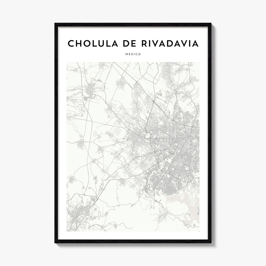 Cholula De Rivadavia Map Poster