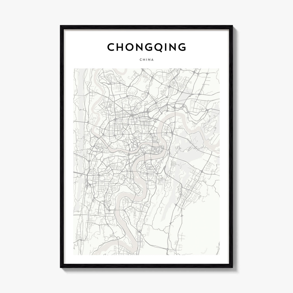 Chongqing Map Poster