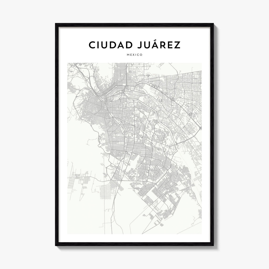 Ciudad Juarez Map Poster