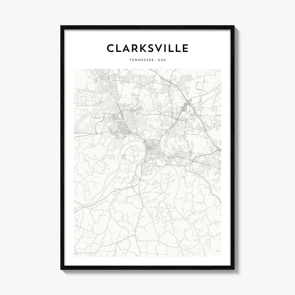 Clarksville Map Poster