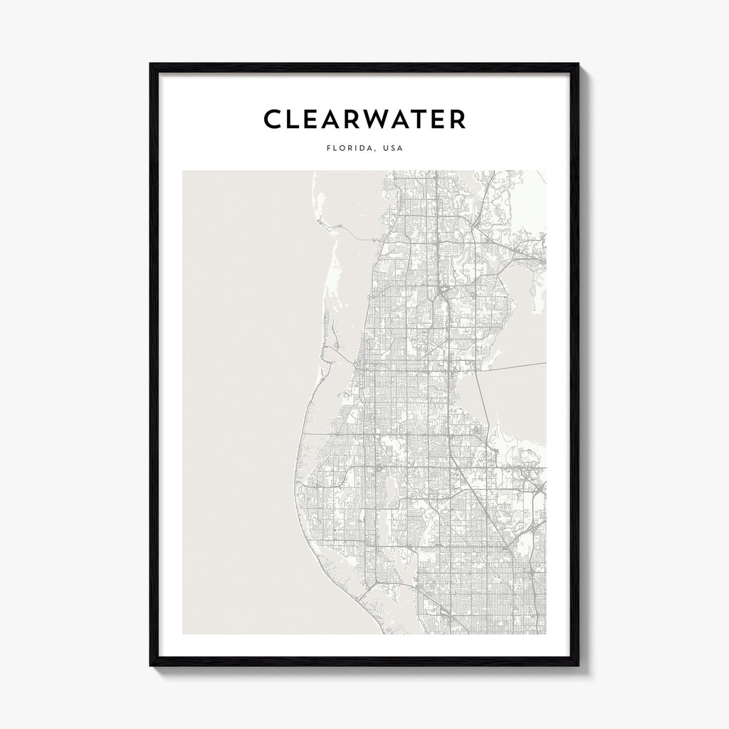 Clearwater Map Poster