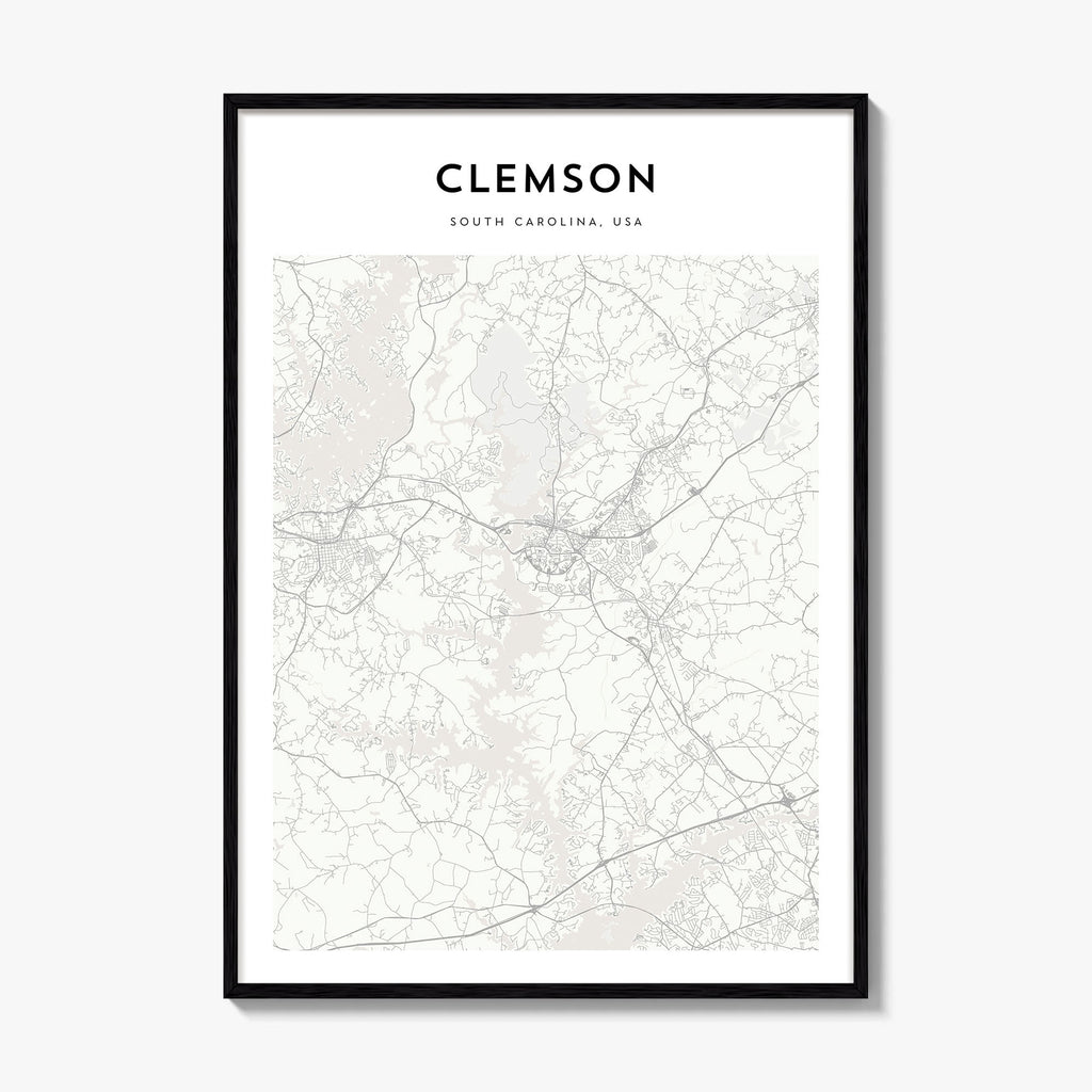 Clemson Map Poster