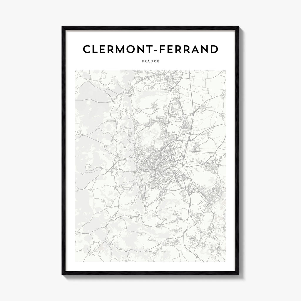 Clermont Ferrand Map Poster