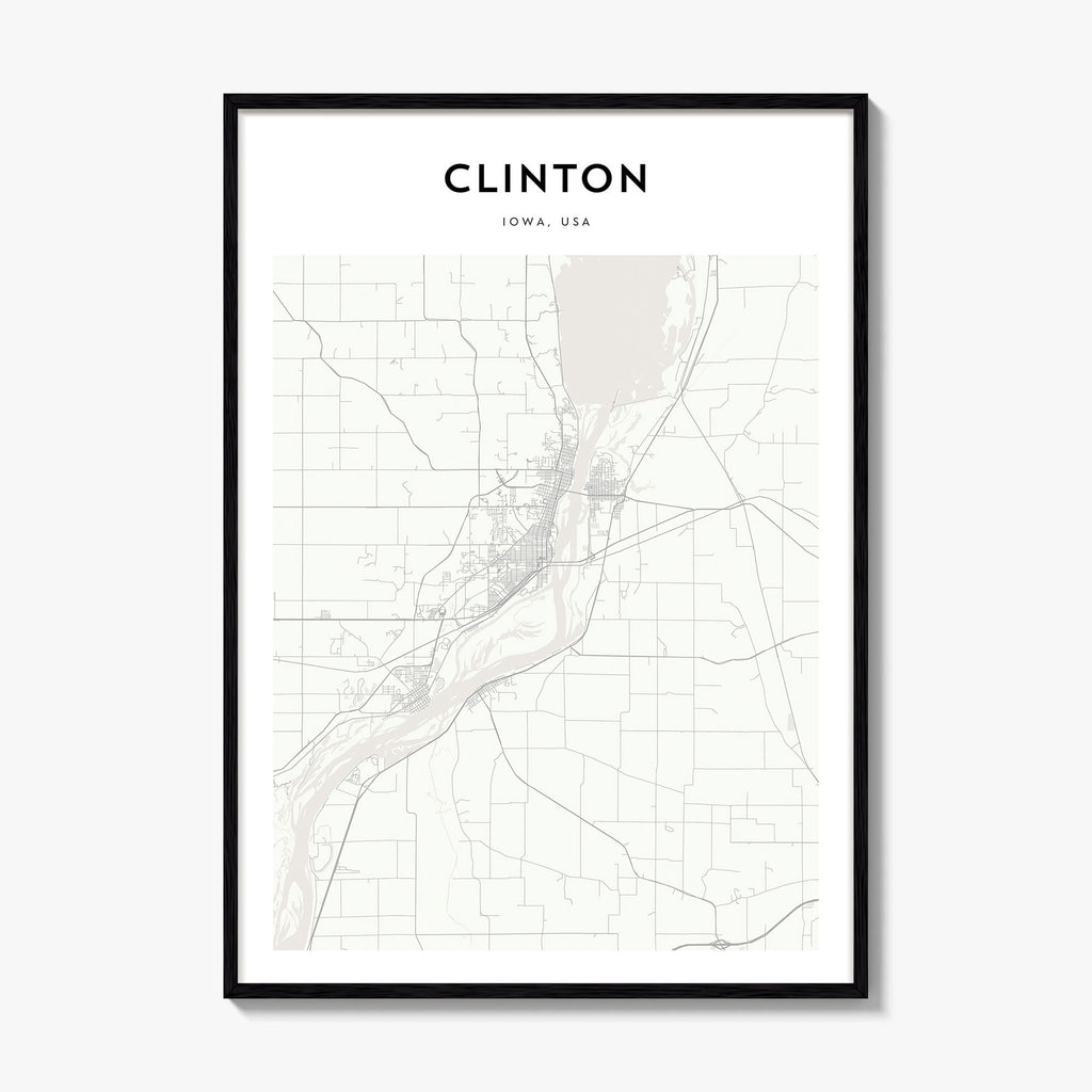 Clinton Map Poster
