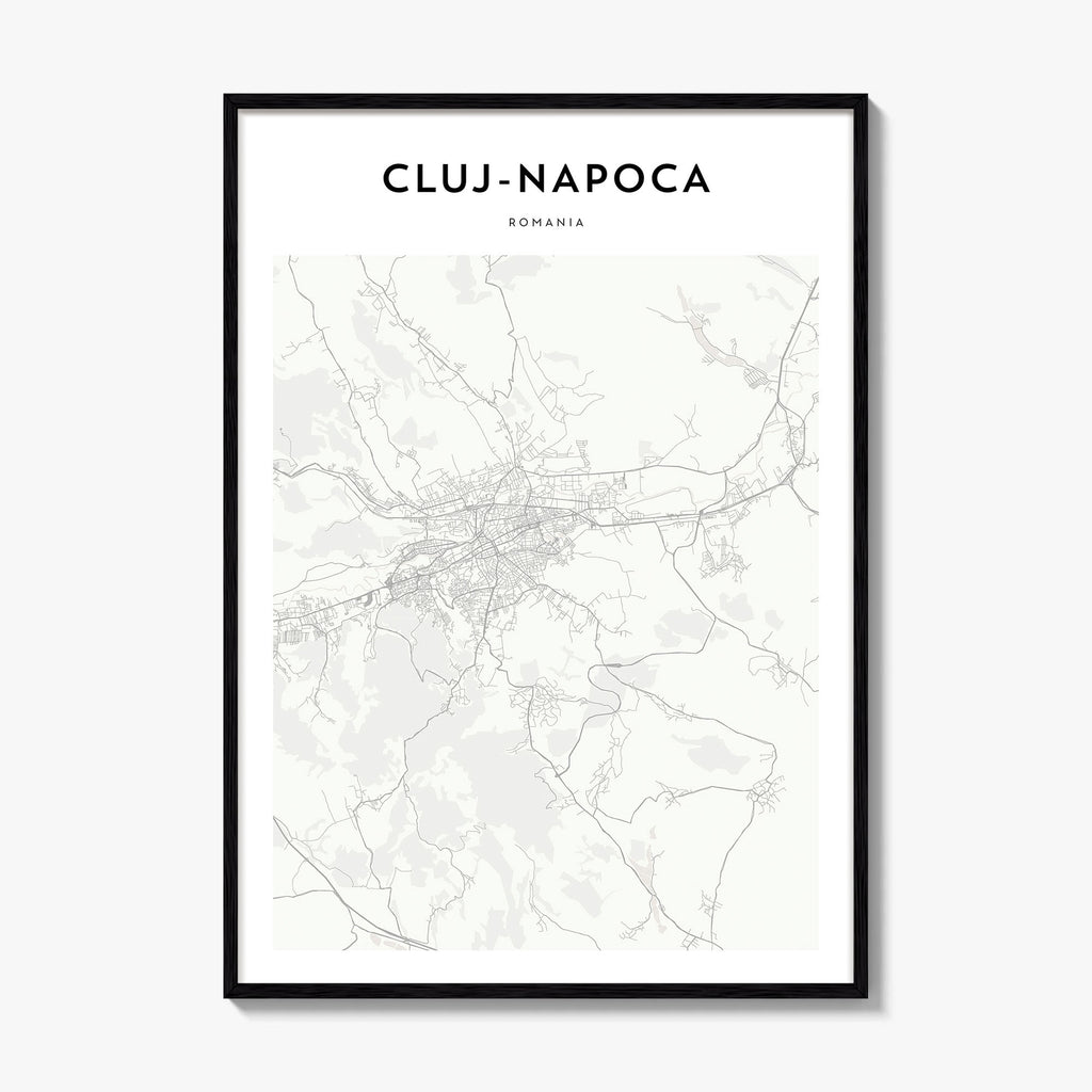 Cluj Napoca Map Poster
