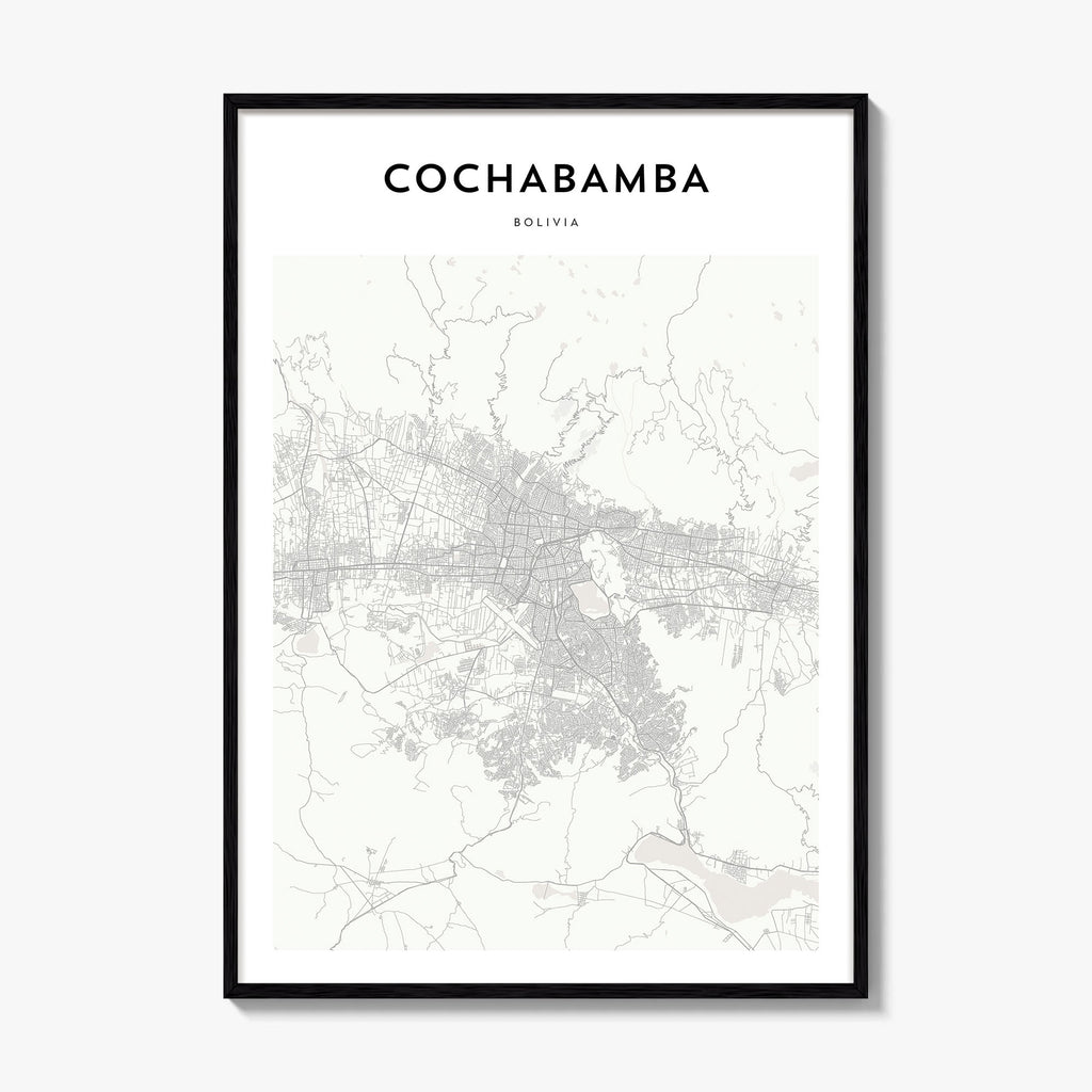 Cochabamba Map Poster