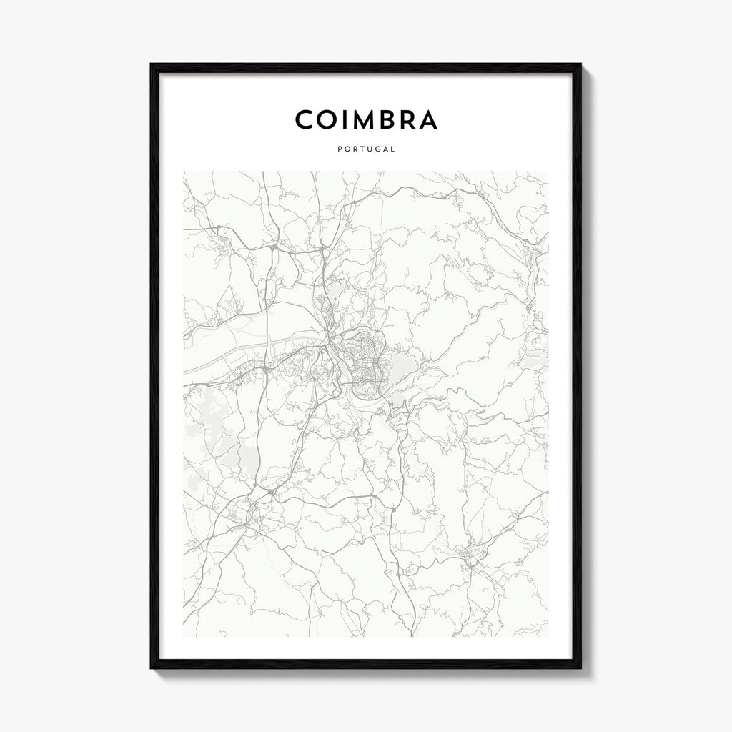 Coimbra Map Poster