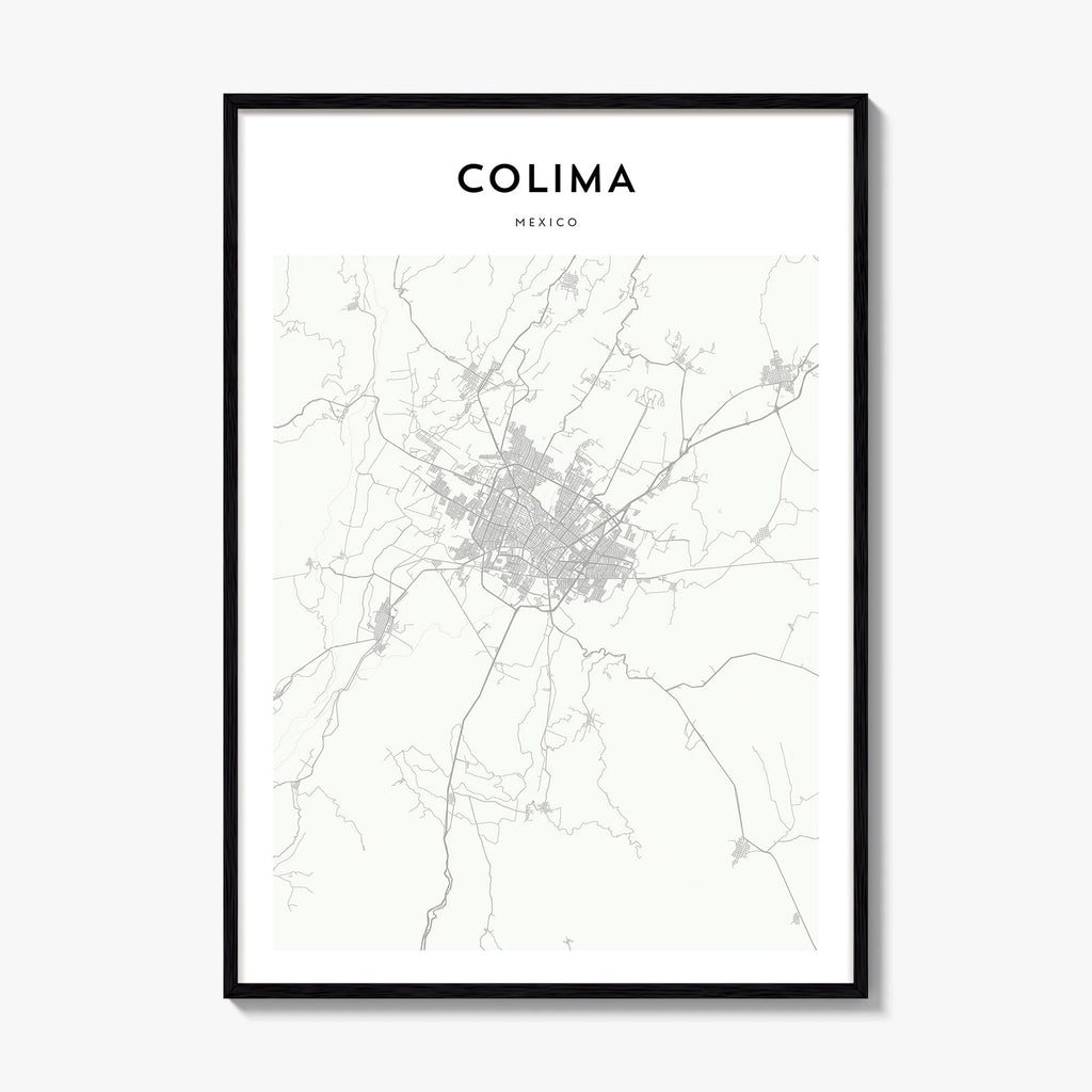 Colima Map Poster
