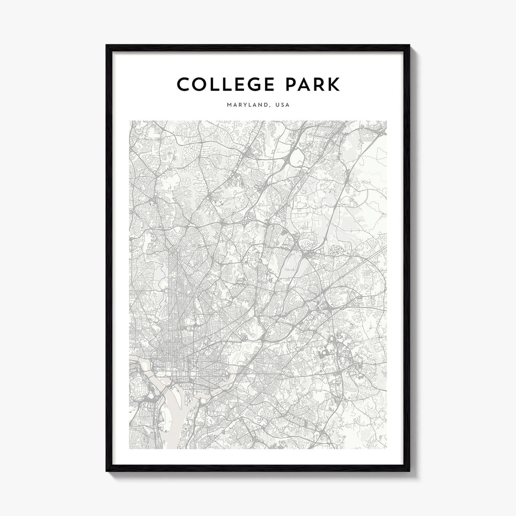 College Park Map Poster