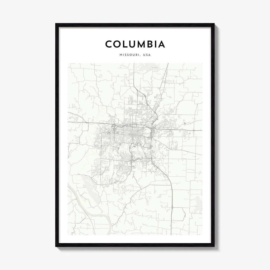 Columbia Missouri Map Poster
