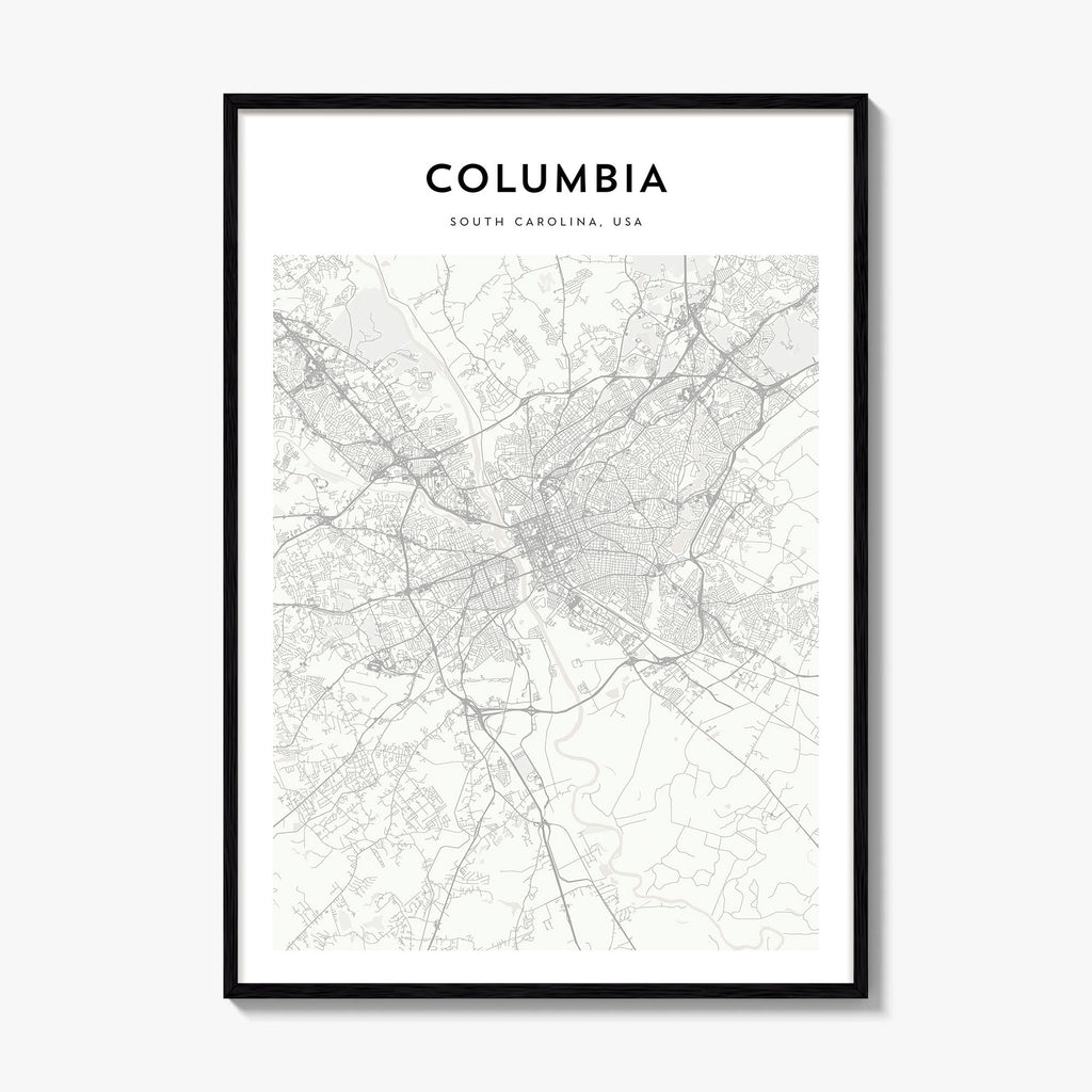 Columbia South Carolina Map Poster