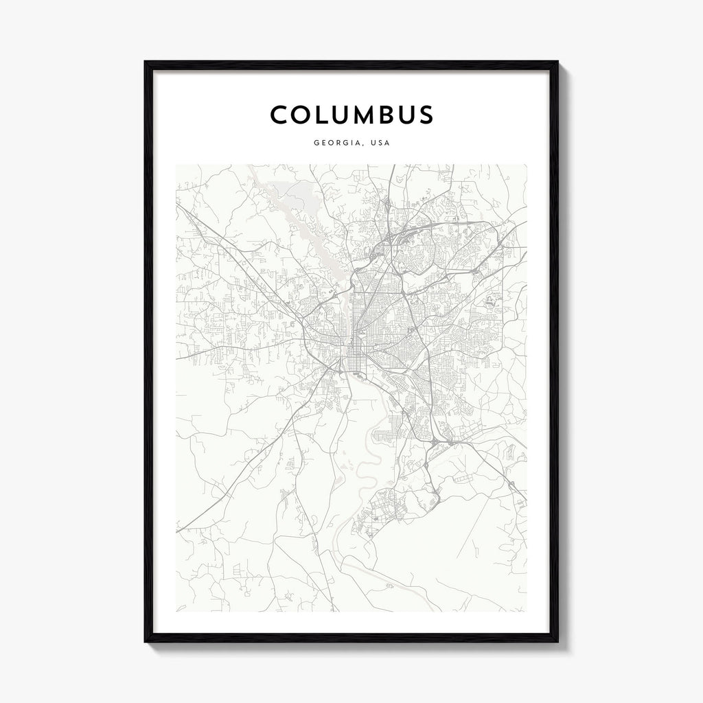Columbus Georgia Map Poster