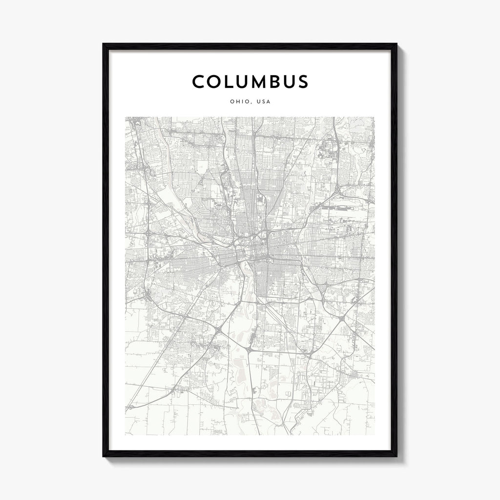 Columbus Ohio Map Poster