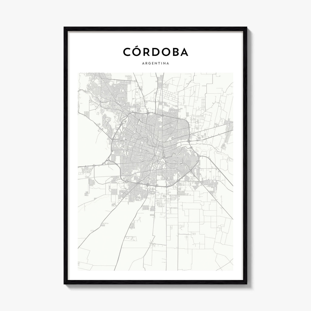 Cordoba Argentina Map Poster