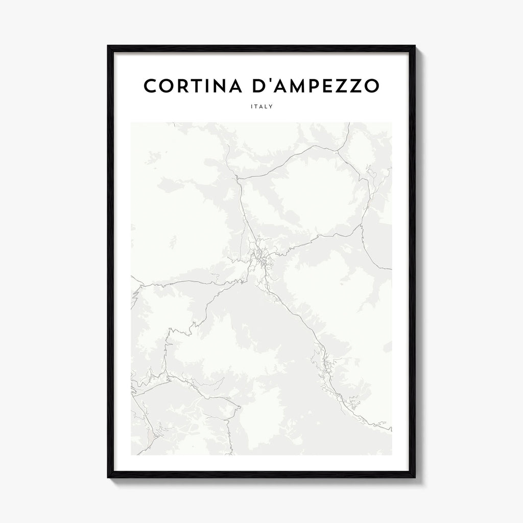 Cortina Dampezzo Map Poster