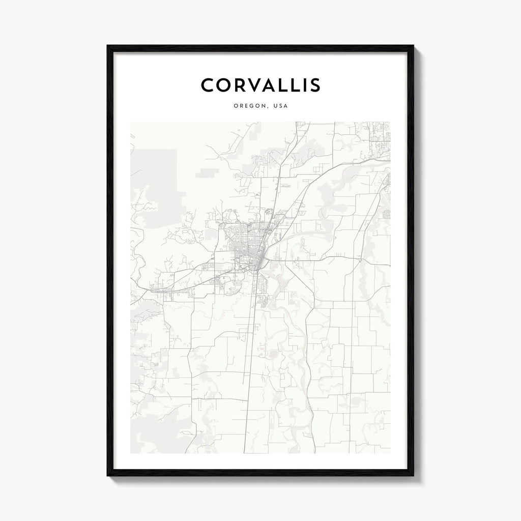 Corvallis Map Poster