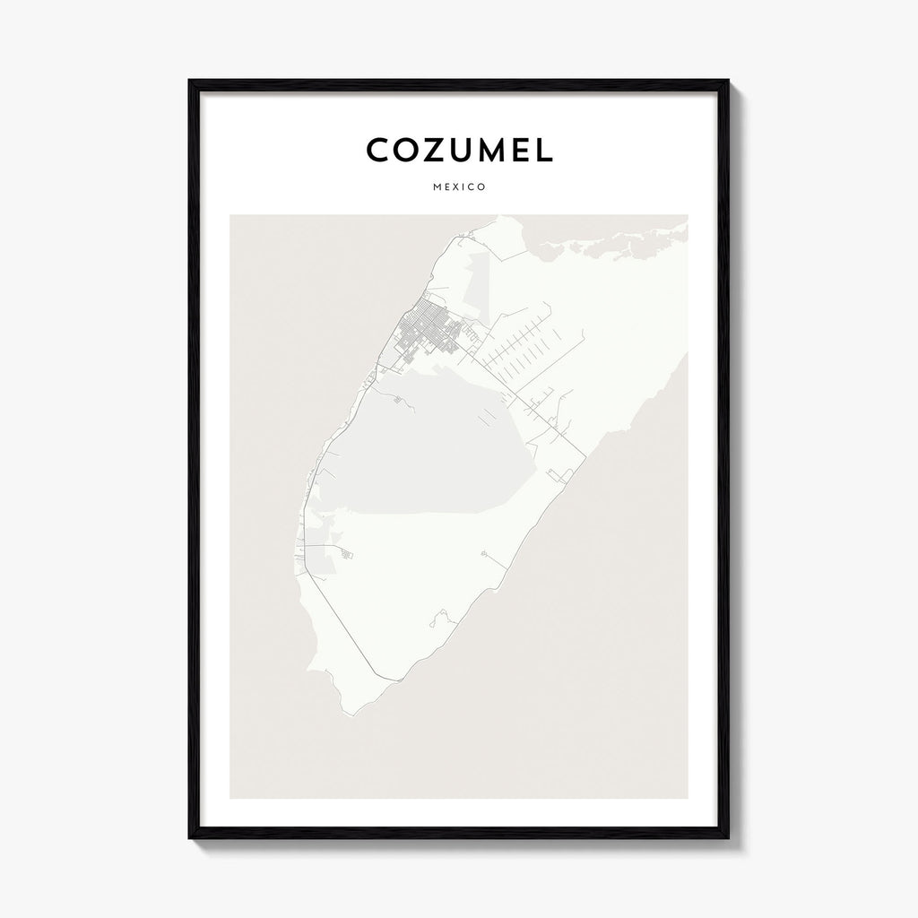 Cozumel Map Poster