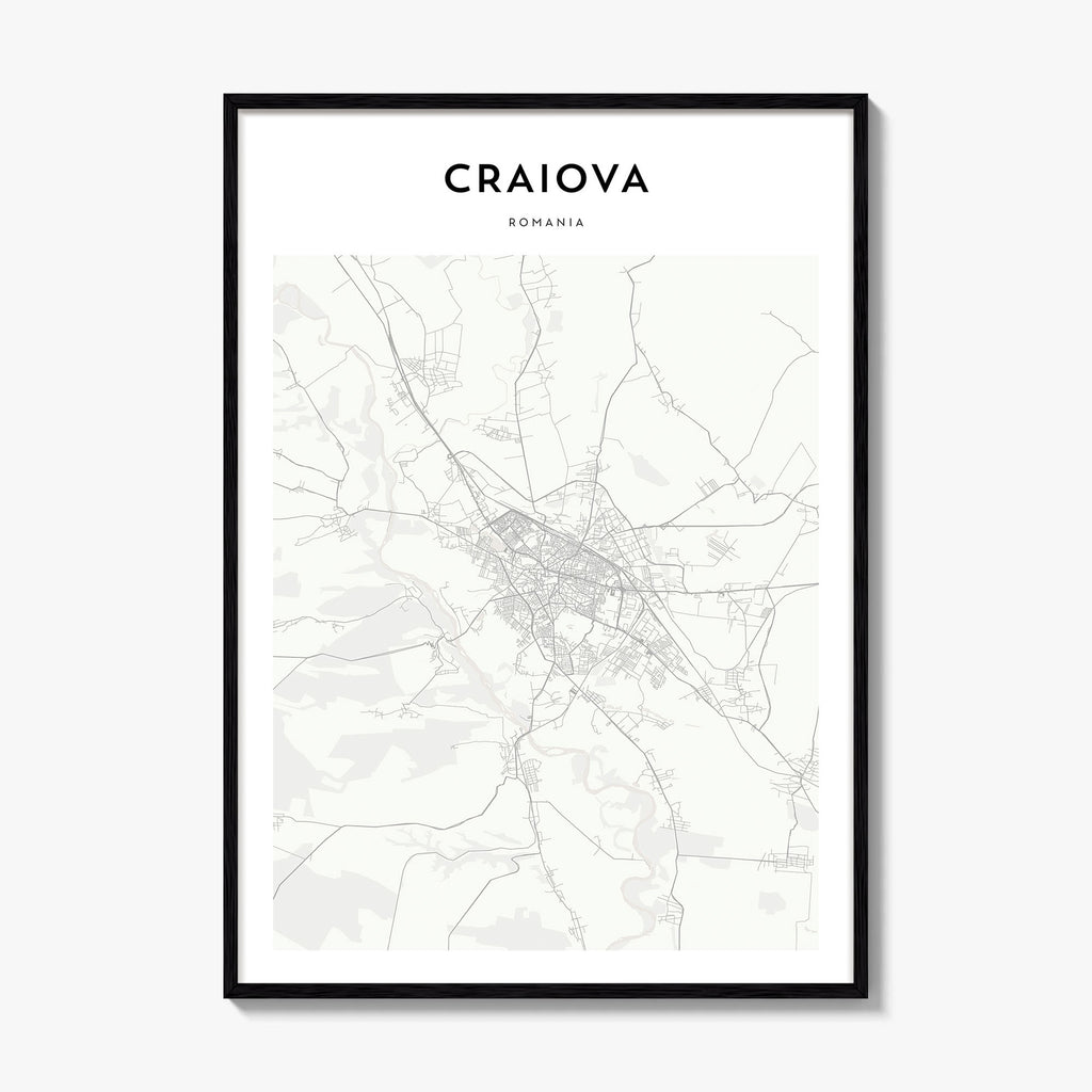 Craiova Map Poster