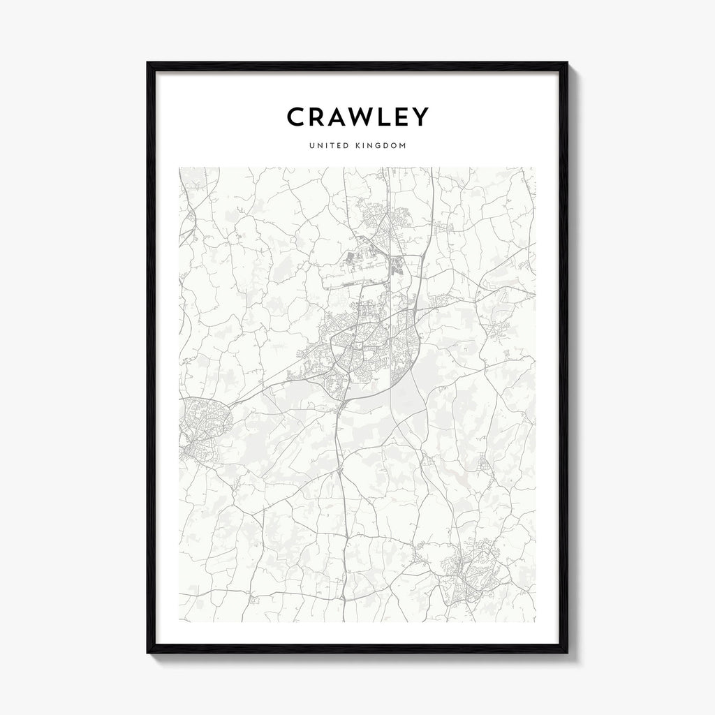 Crawley Map Poster
