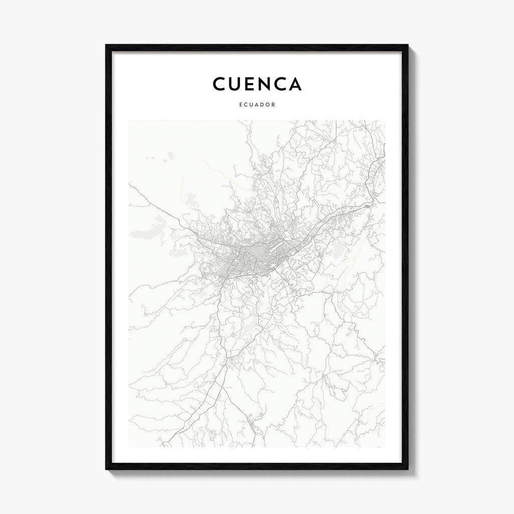 Cuenca Ecuador Map Poster