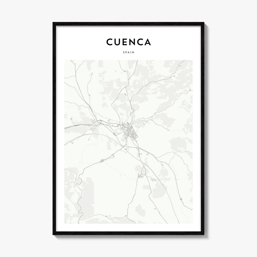 Cuenca Spain Map Poster