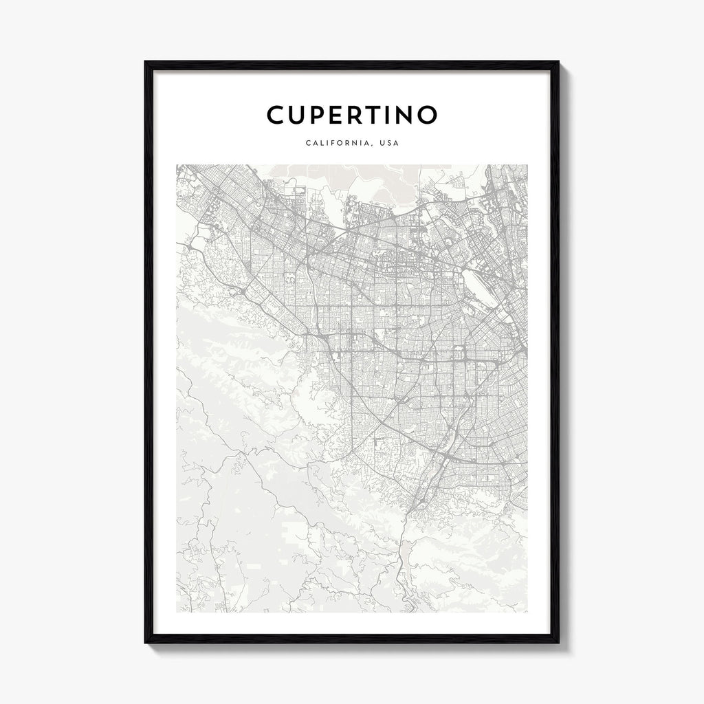 Cupertino Map Poster