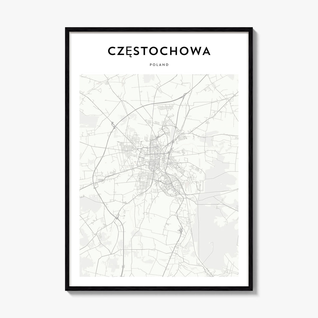 Czestochowa Map Poster