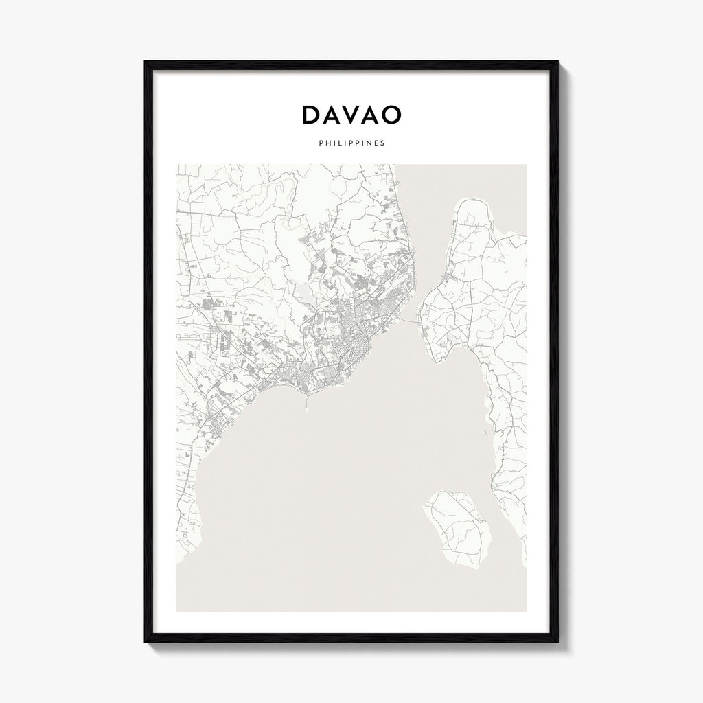 Davao Map Poster