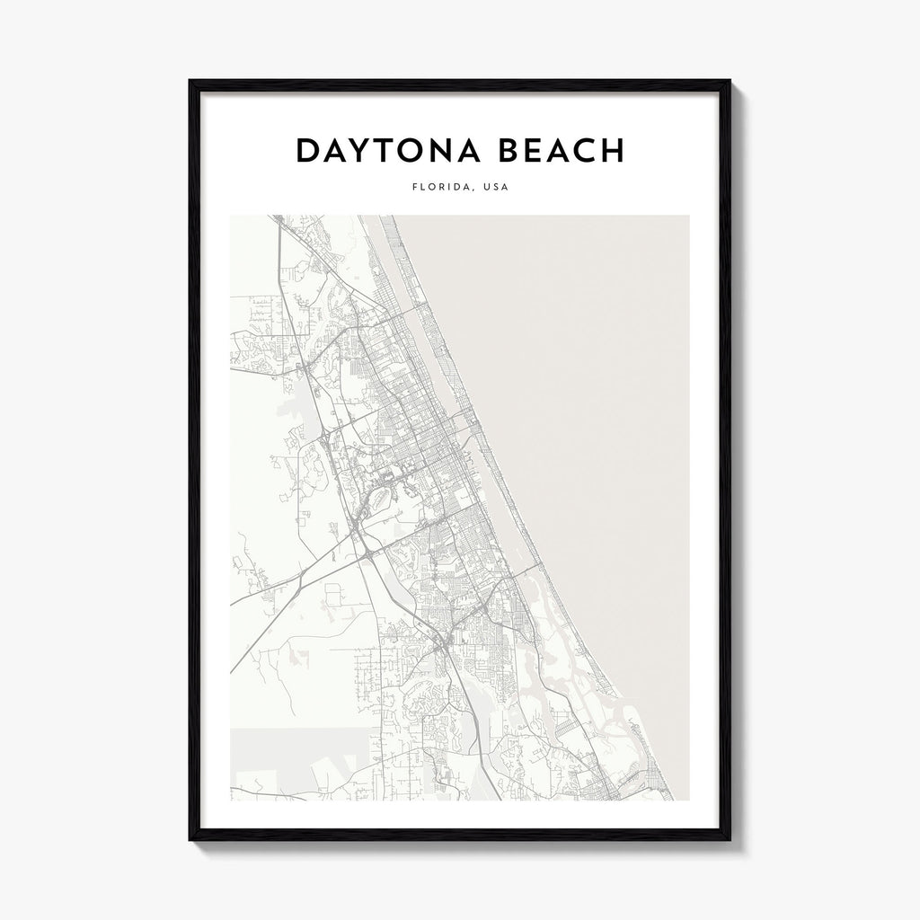 Daytona Beach Map Poster