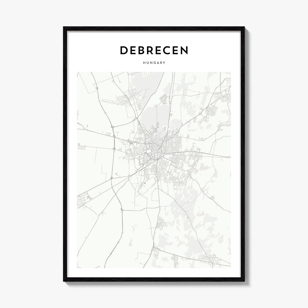 Debrecen Map Poster