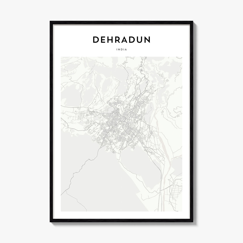Dehradun Map Poster