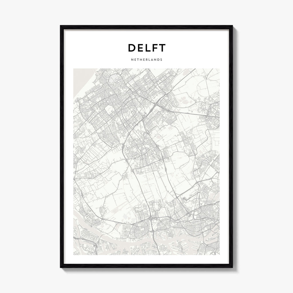 Delft Map Poster