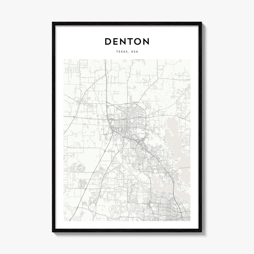 Denton Map Poster