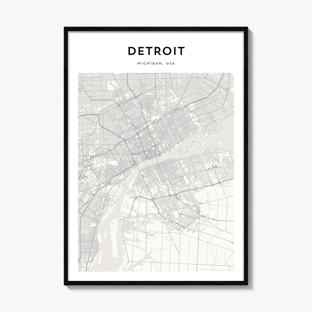 Detroit Map Poster