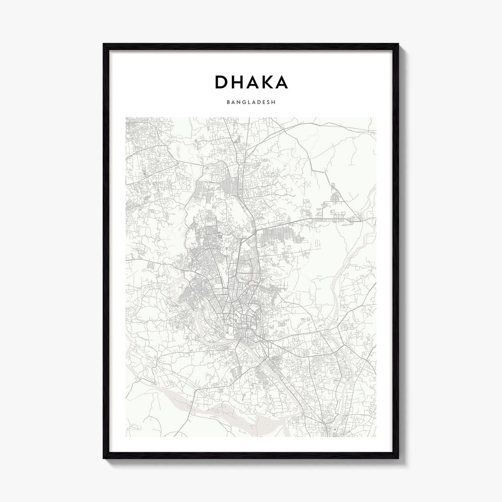 Dhaka Map Poster