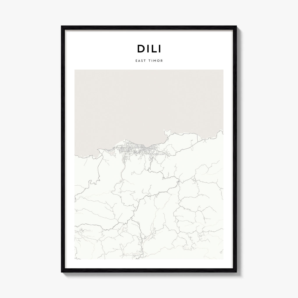Dili Map Poster