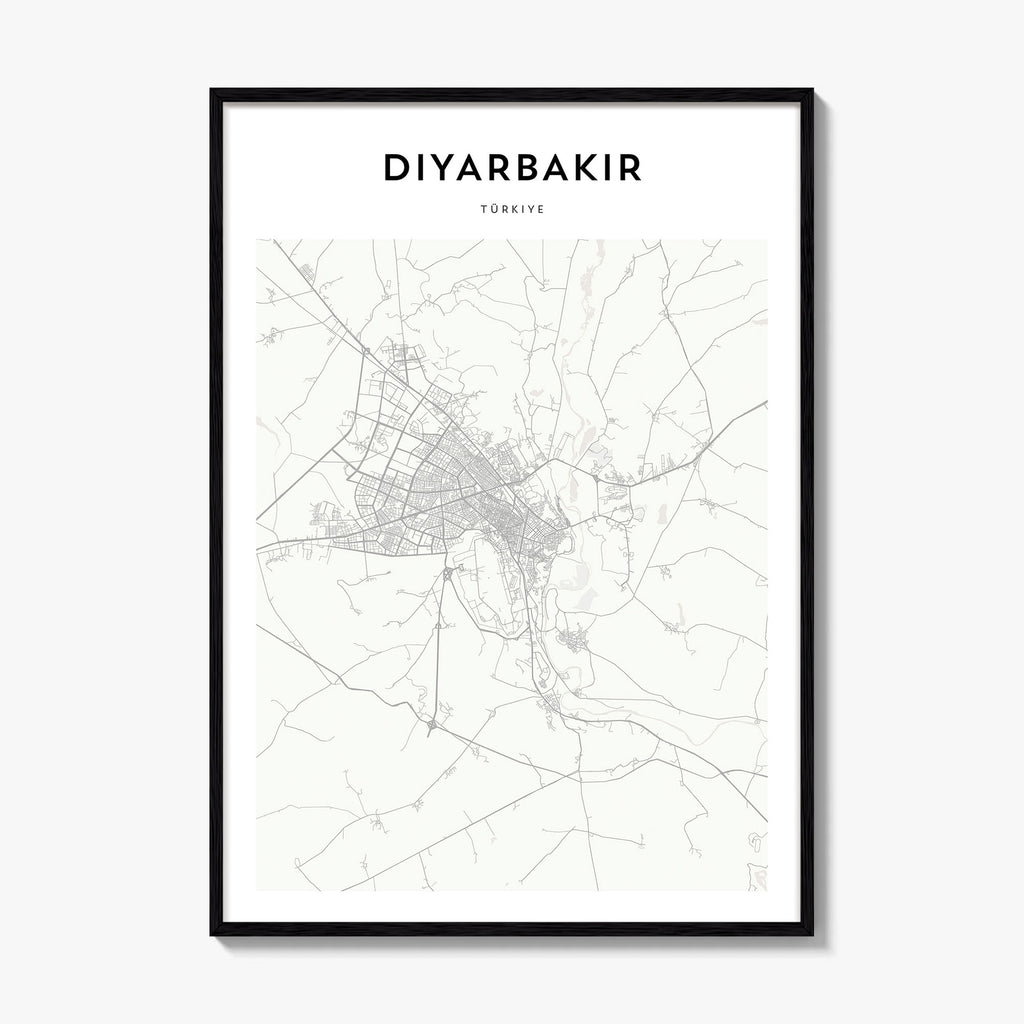 Diyarbakir Map Poster