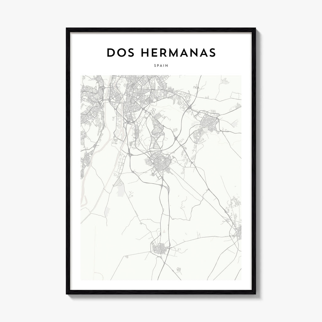 Dos Hermanas Map Poster