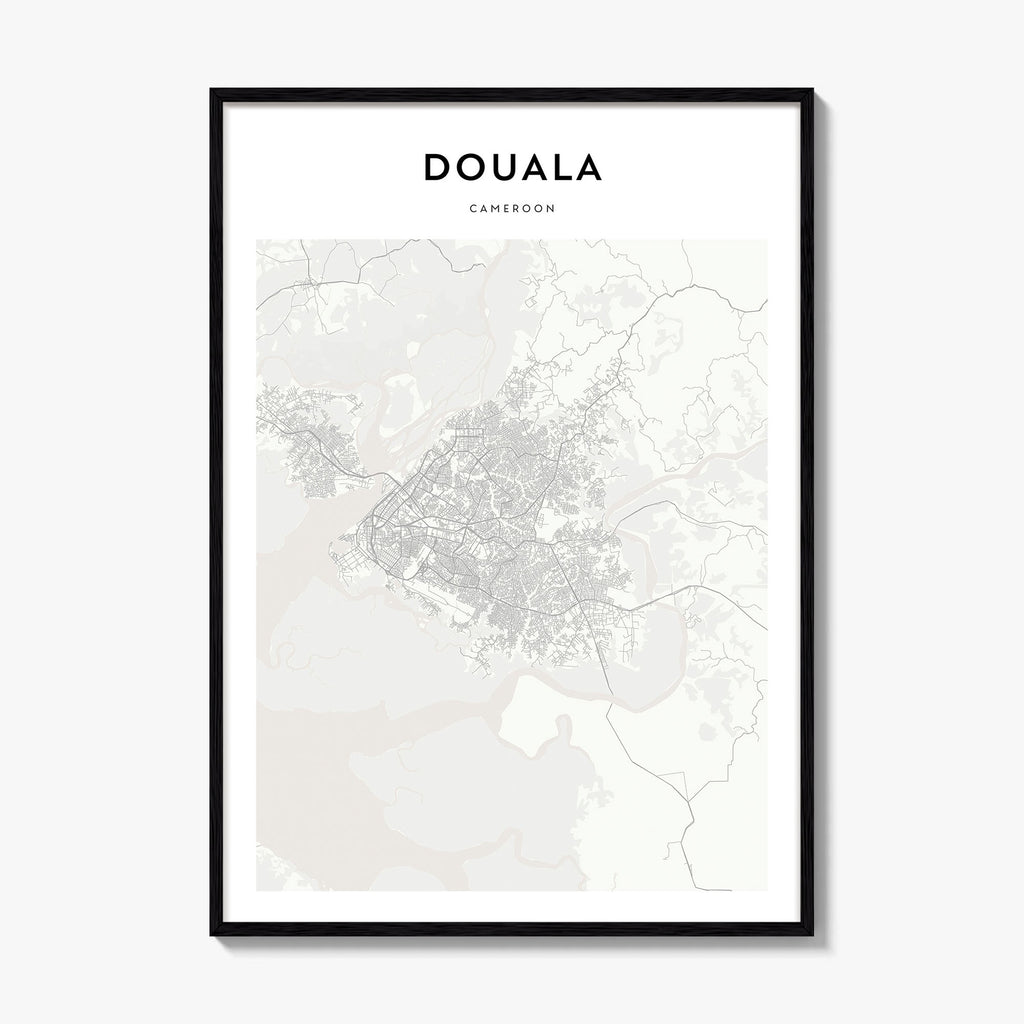 Douala Map Poster