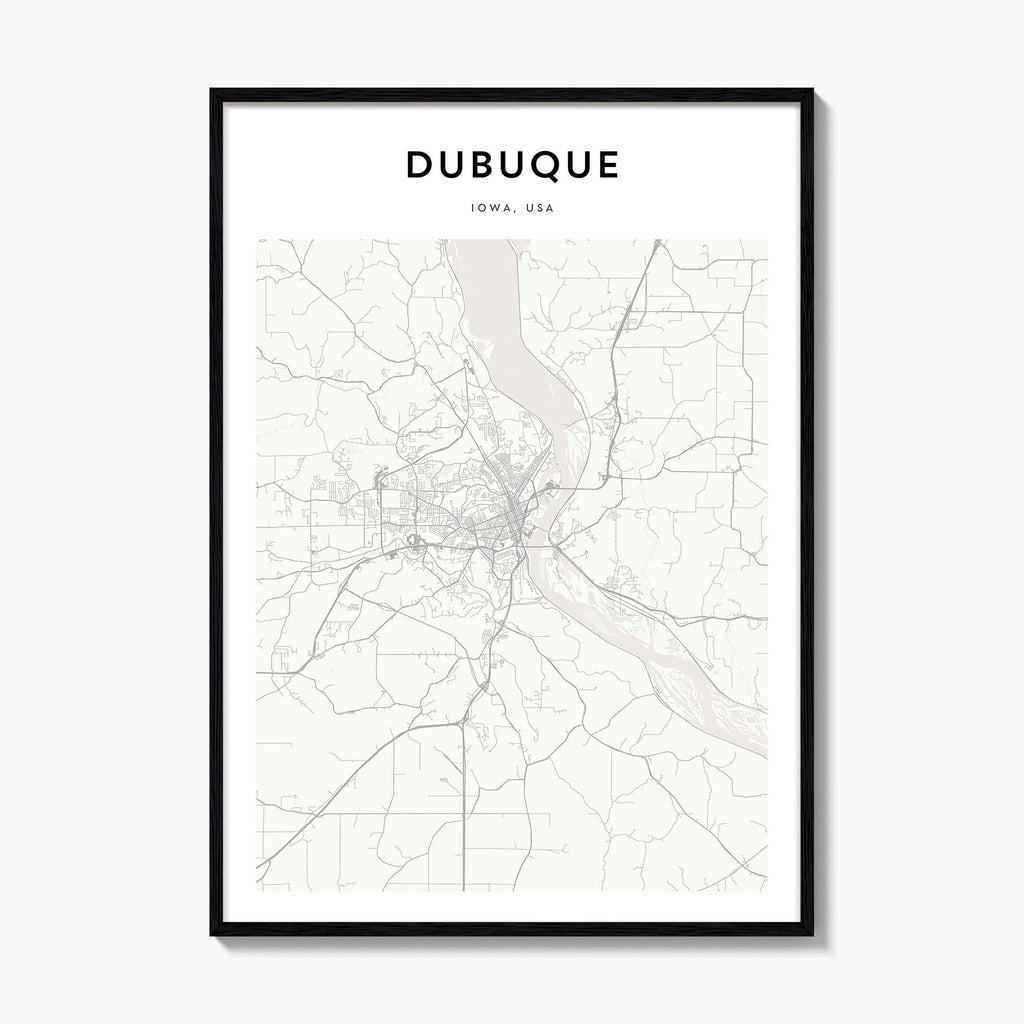 Dubuque Map Poster