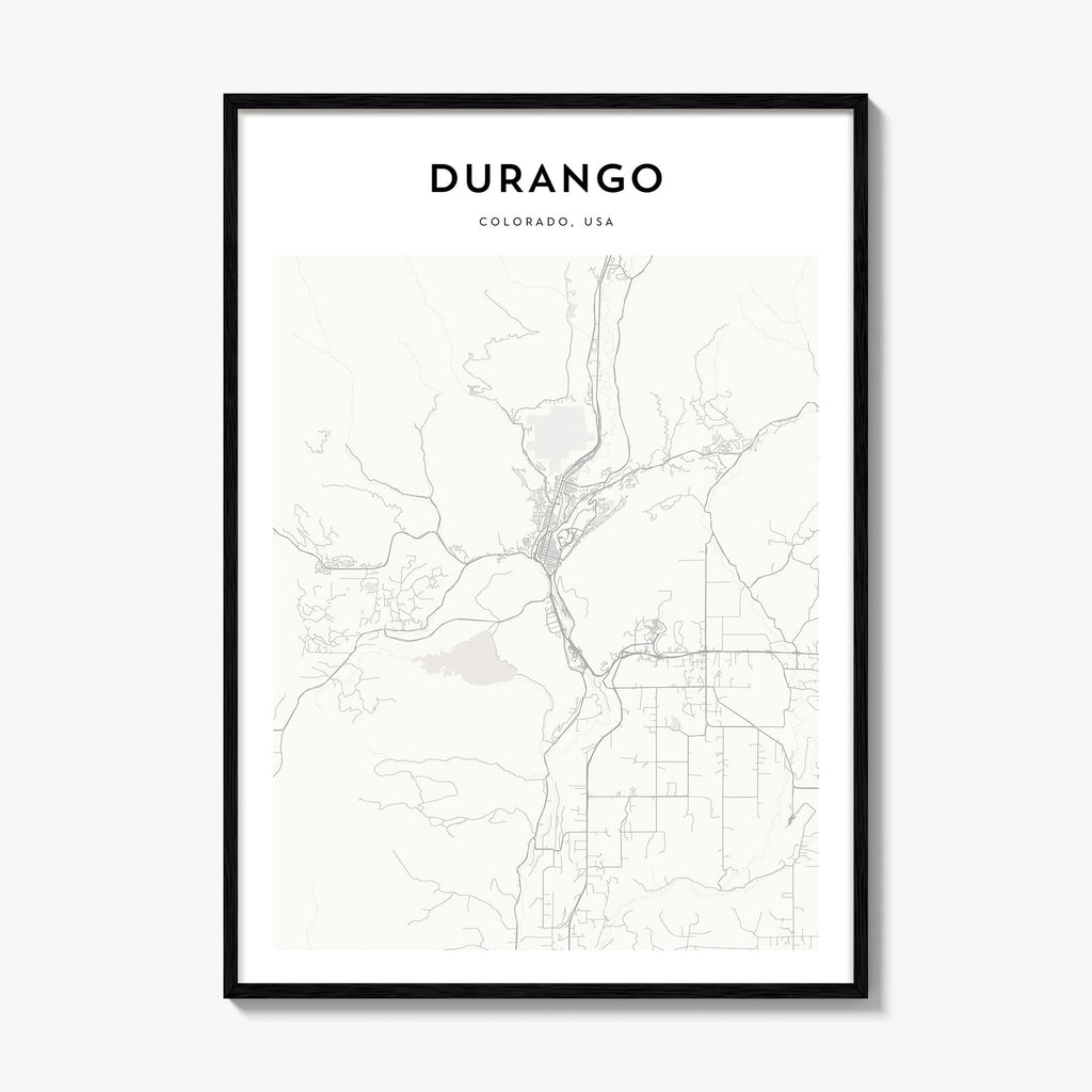 Durango Colorado Map Poster