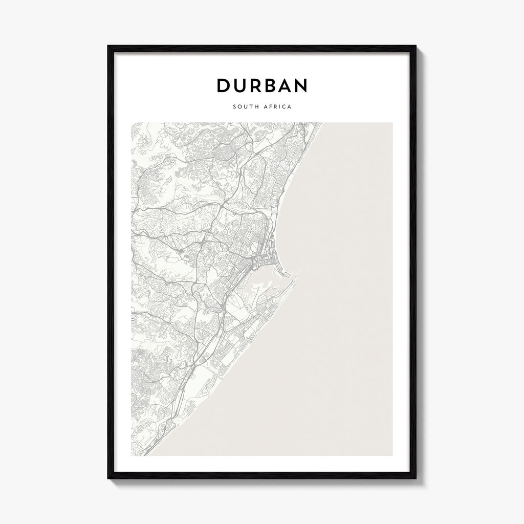 Durban Map Poster