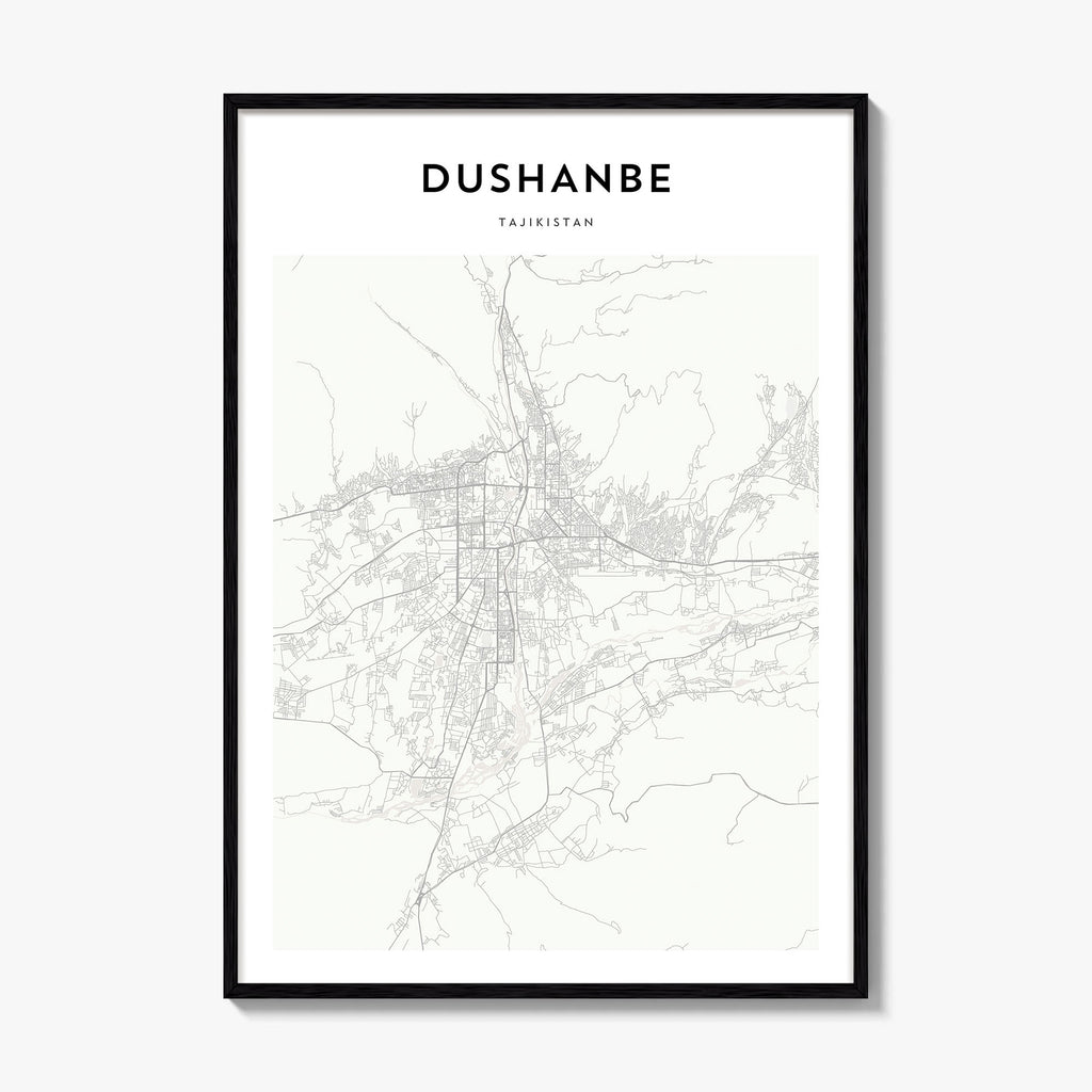 Dushanbe Map Poster