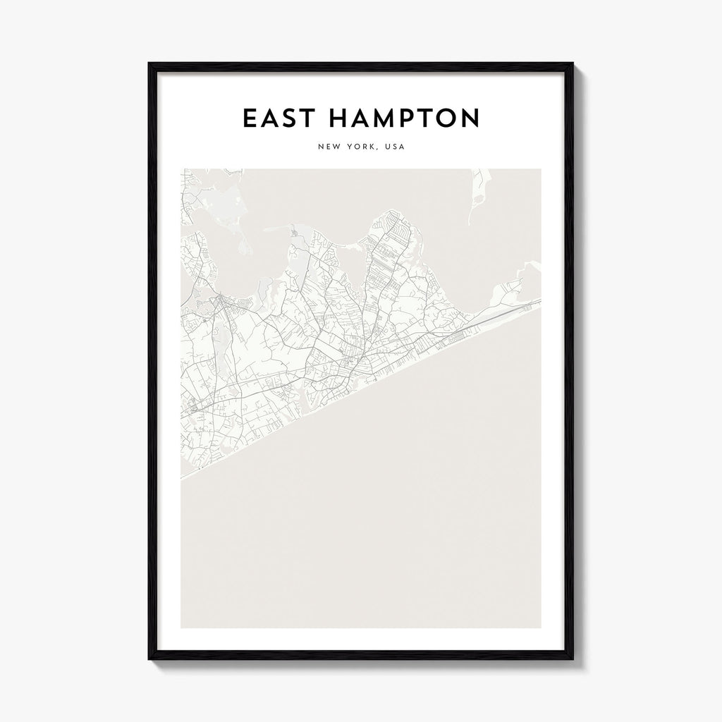 East Hampton Map Poster