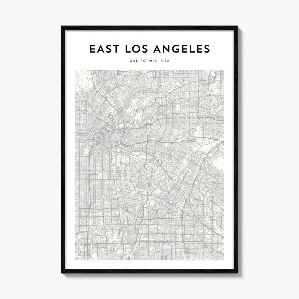 East Los Angeles Map Poster