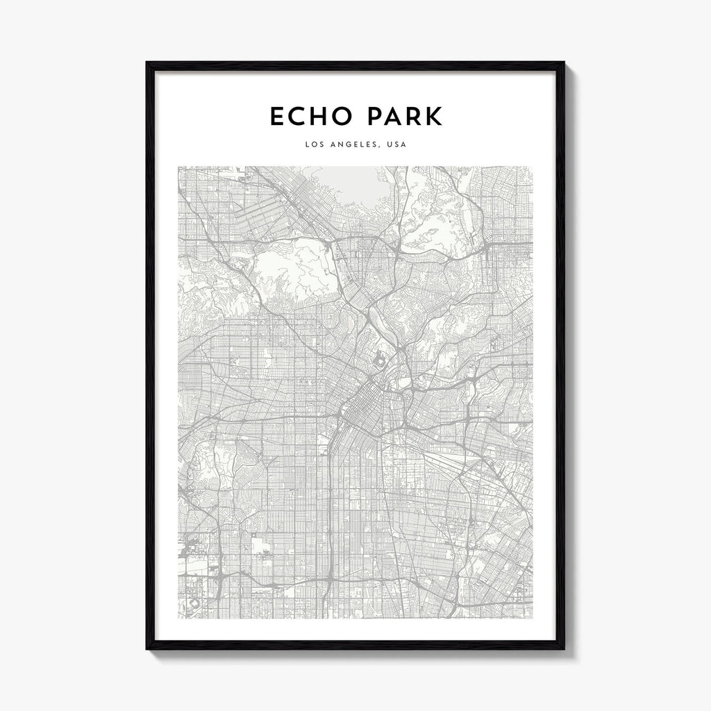 Echo Park Map Poster